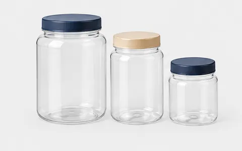 Empty Plastic Jars, illustrative unbranded product