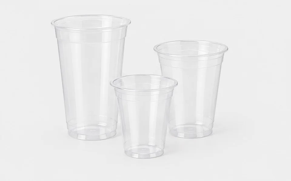 Plastic Cup Formats, illustrative unbranded product